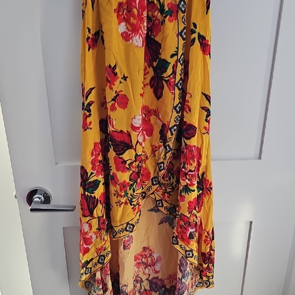 Lulu's Yellow and Red Floral Maxi Dress - Picture 4 of 13